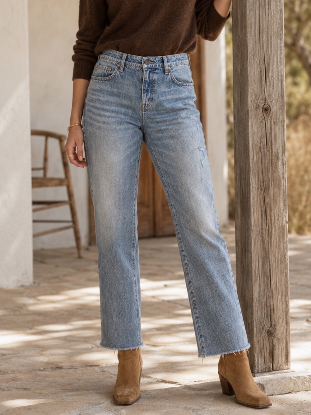 Anthropologie Pilcro Hyphen Boyfriend Jeans Light Wash 32